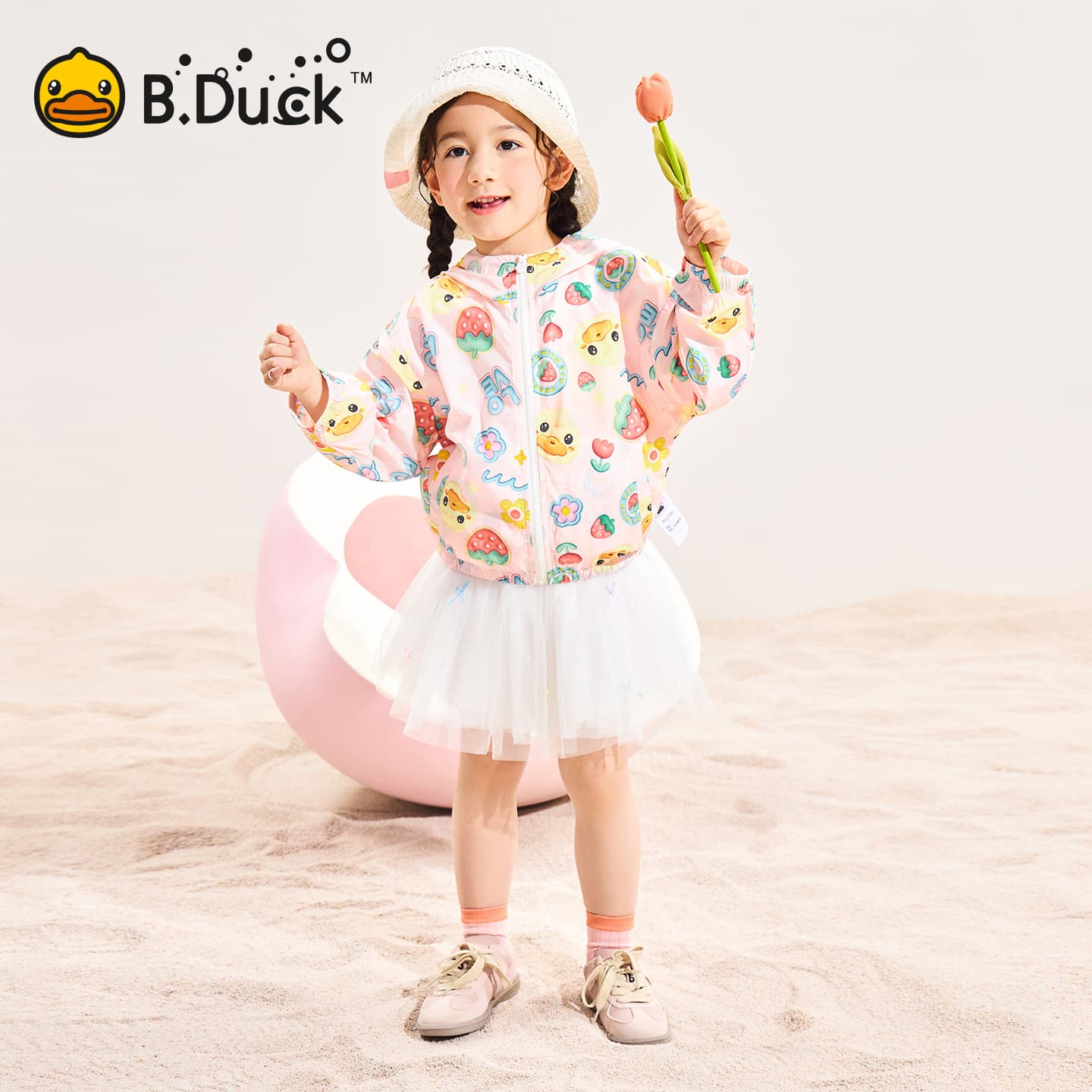 B.DUCK Солнцезащитный Пальто Разборный обруч And Лето Детский - изображение 6