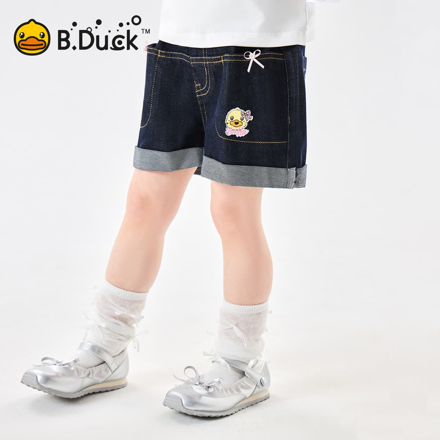 B.Duck Разборный обруч и Летние джинсовые шорты для подростков - изображение 5