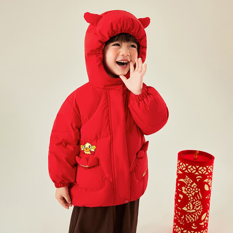 B.Duck Китай Красный Kids Пуховые Куртки - изображение 4