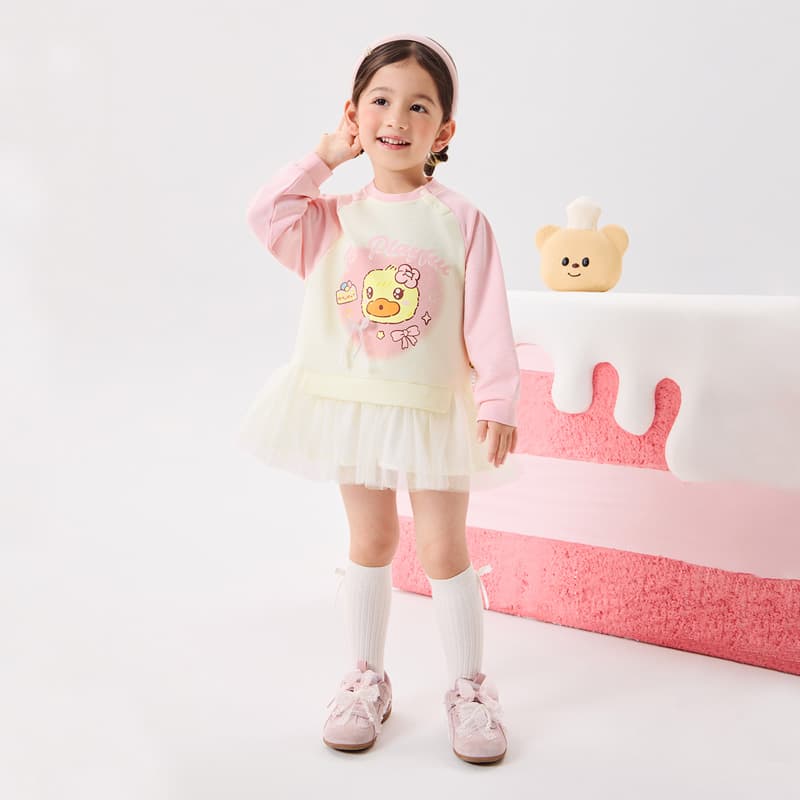 B.DUCK Розово-вишневый Kids Платья - изображение 6