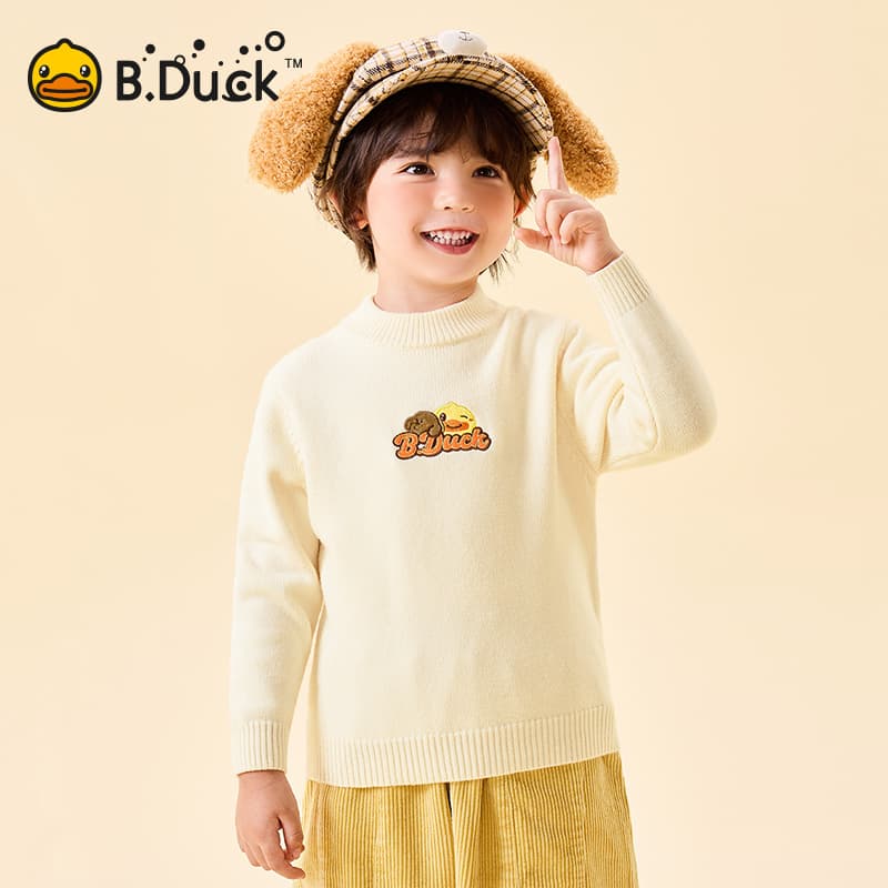 B.Duck Светло-бежевый белый Kids Свитера - изображение 4