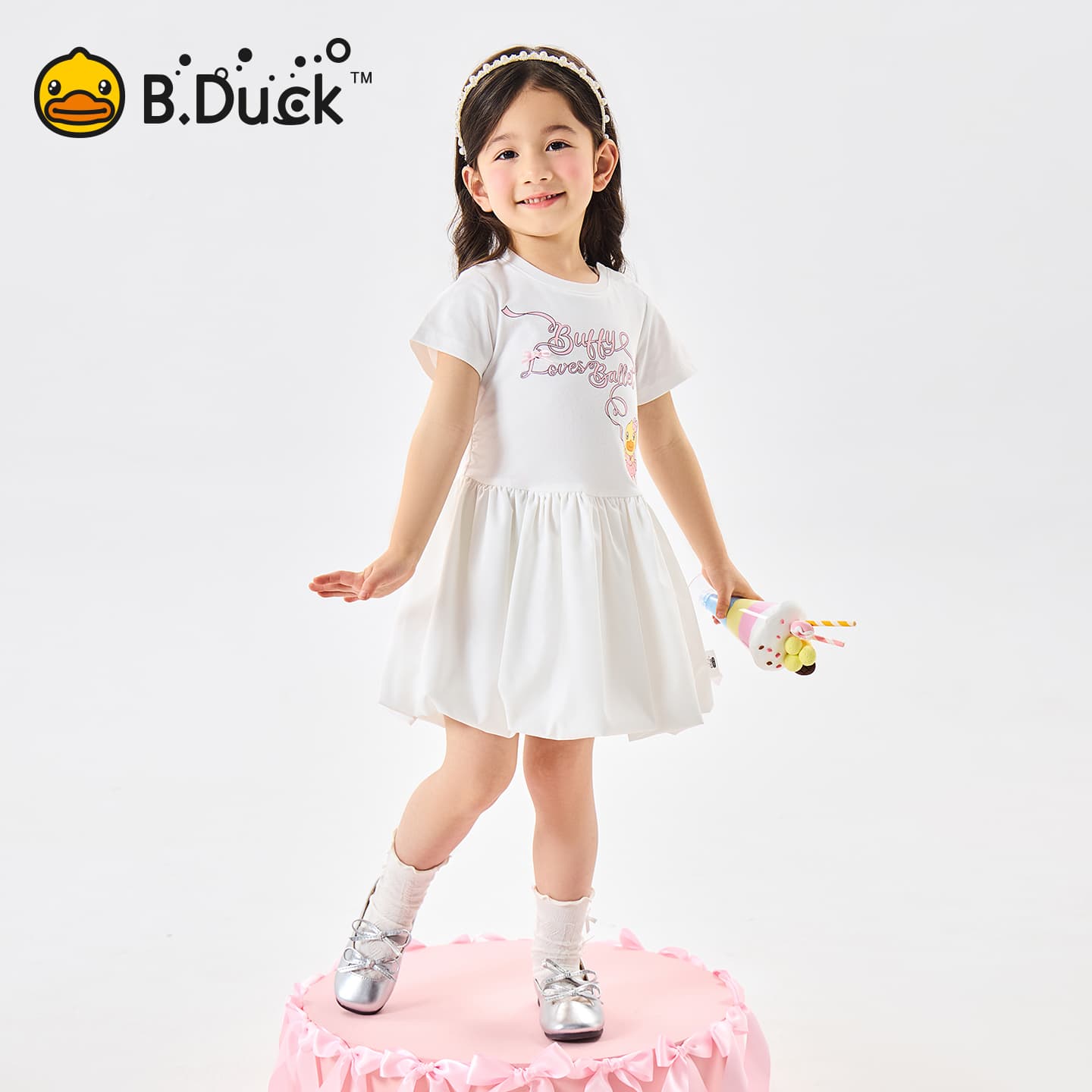 B.Duck Платье Разборный обруч И Лето Подростки - изображение 7