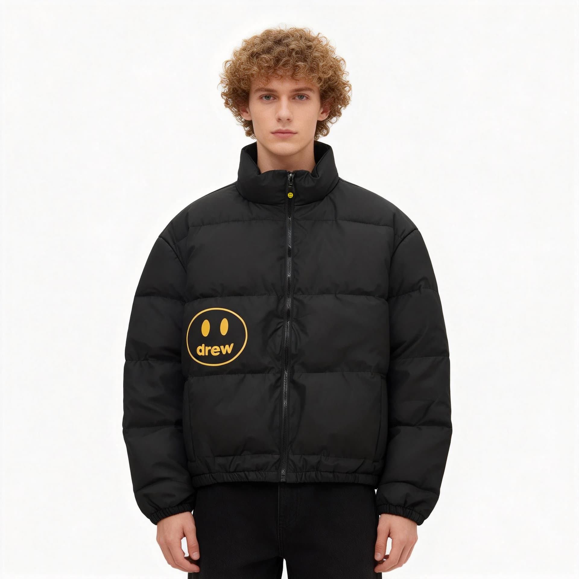 Зимняя куртка пуховик Drew House FW21 Mascot Puffer Jacket Mascot Black - изображение 4