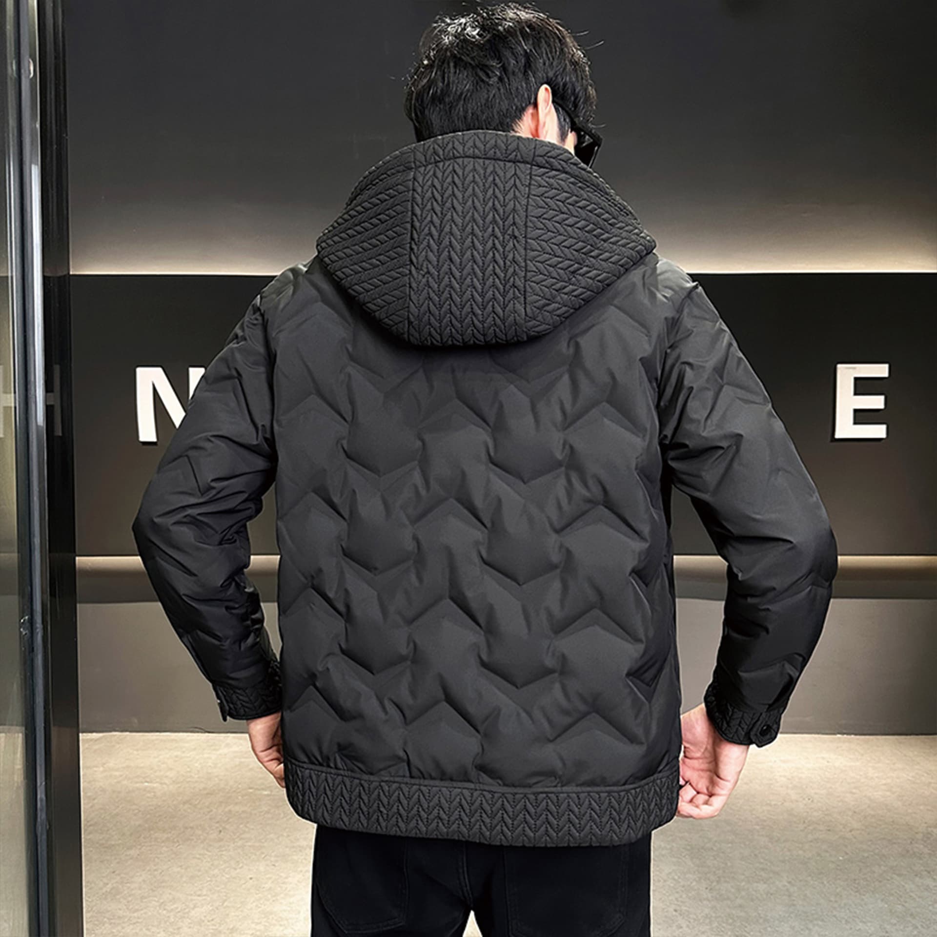 Зимняя куртка Kawasaki Black Unisex Down Jackets Кавасаки Черный Унисекс Пуховики - изображение 3