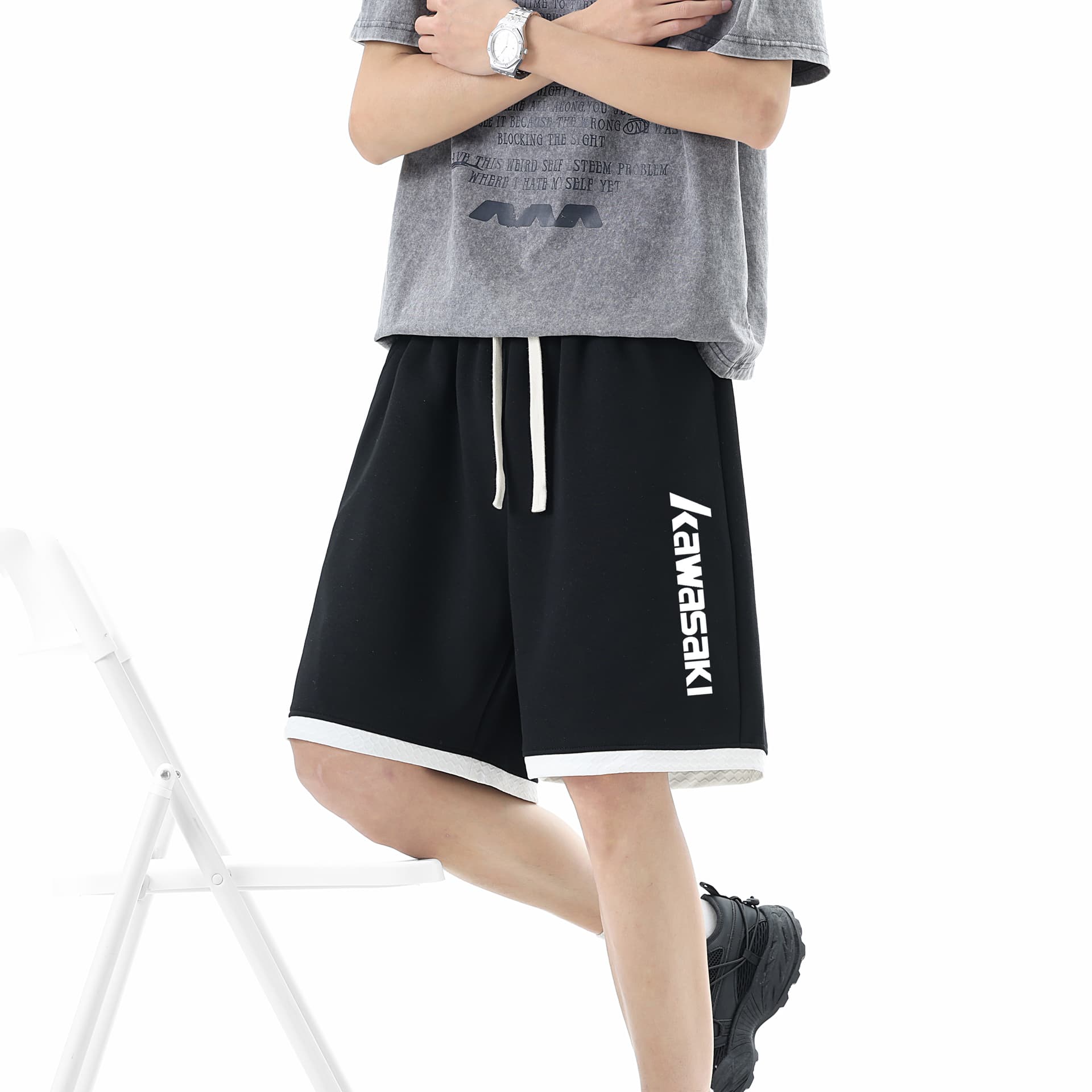 Шорты Kawasaki Unisex Casual Shorts Кавасаки Унисекс Повседневные Шорты - изображение 6