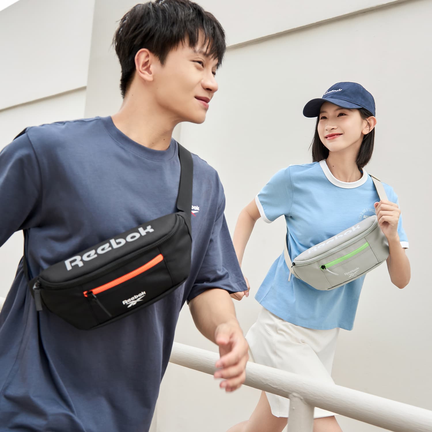 Поясная сумка Reebok Ткань Талия Сумка Обхват груди Сумка Обычный (стандартный) Унисекс Многоцветный - изображение 6