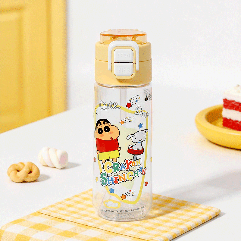 Crayon Shinchan Карандаш SHIN Chan Два способа питья Пластиковая чашка для воды Летняя 550 мл - изображение 2