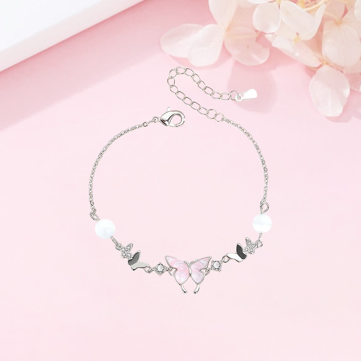 Браслет QUIET LOVE Сплав Искусственный Кристалл Розовый Кристалл Синий Браслеты Женские - изображение 5