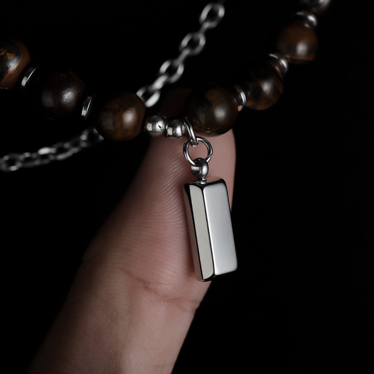 Ожерелье ASTAR HADES Камень Тигровый глаз Титановая сталь Ожерелье Унисекс - изображение 6
