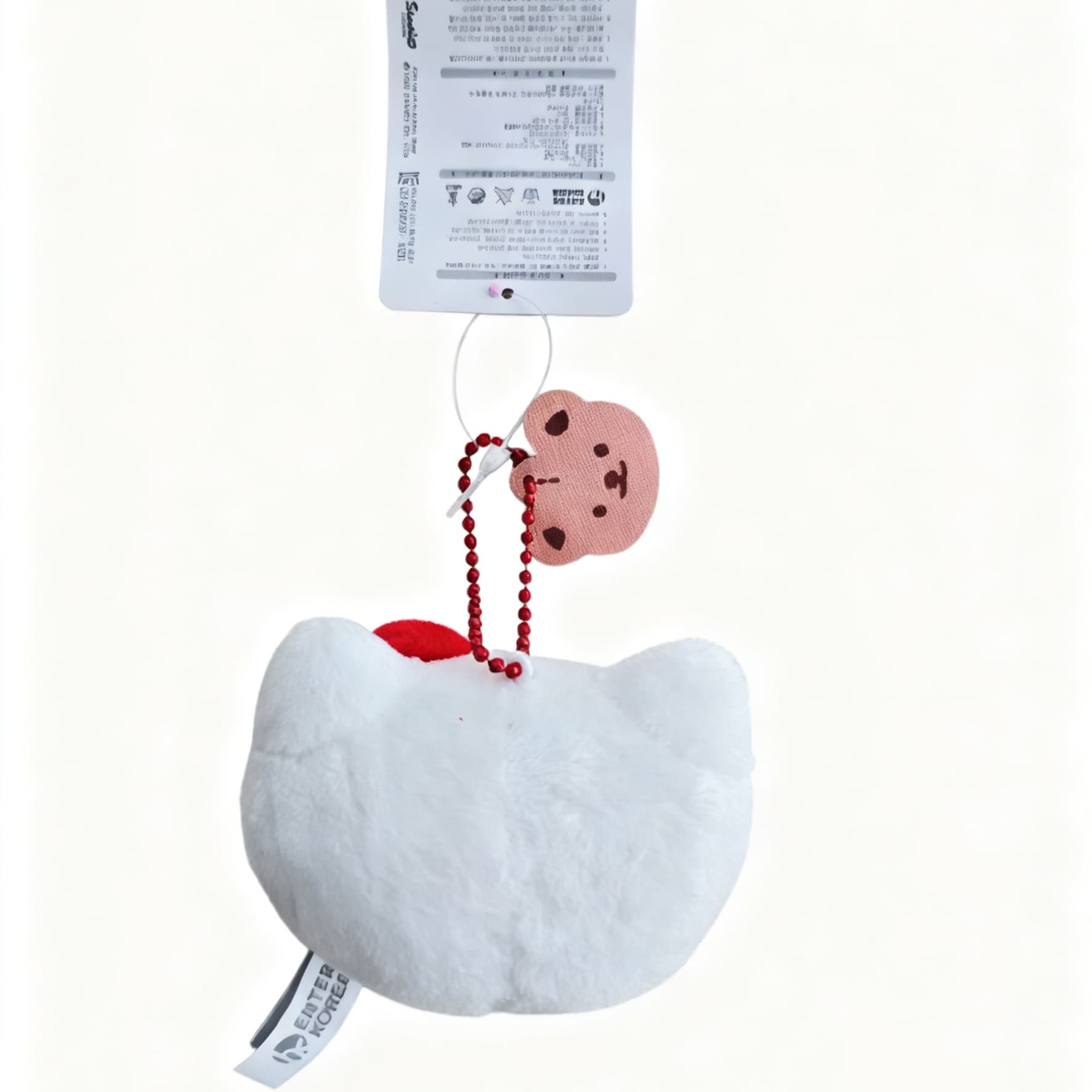 Sanrio Корейский стиль Hello Kitty Большая голова Милый стиль Плюшевые брелки Длина тела 5 см - изображение 2