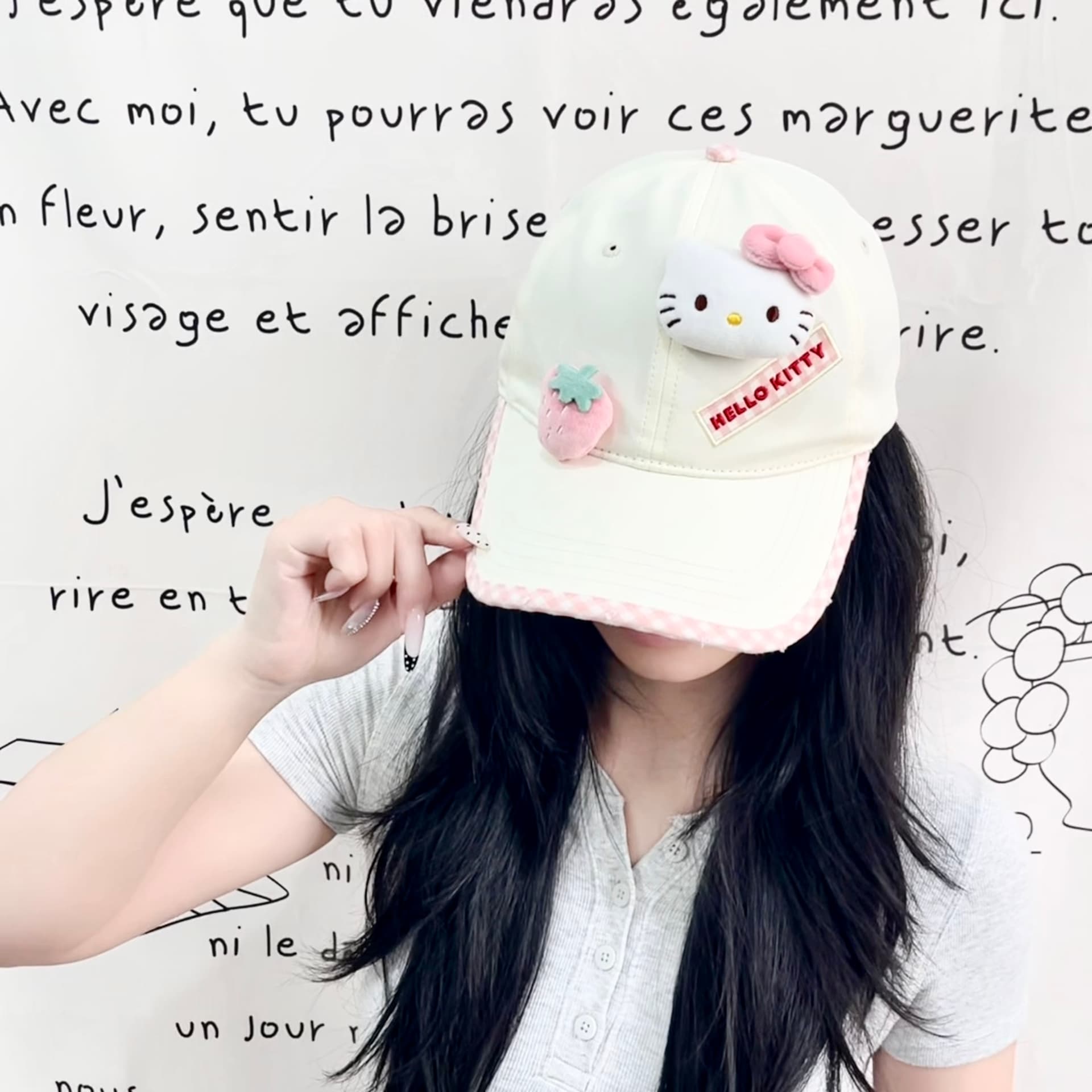 Кепка Sanrio Хлопок Полиэстер Бейсболки Женские - изображение 4
