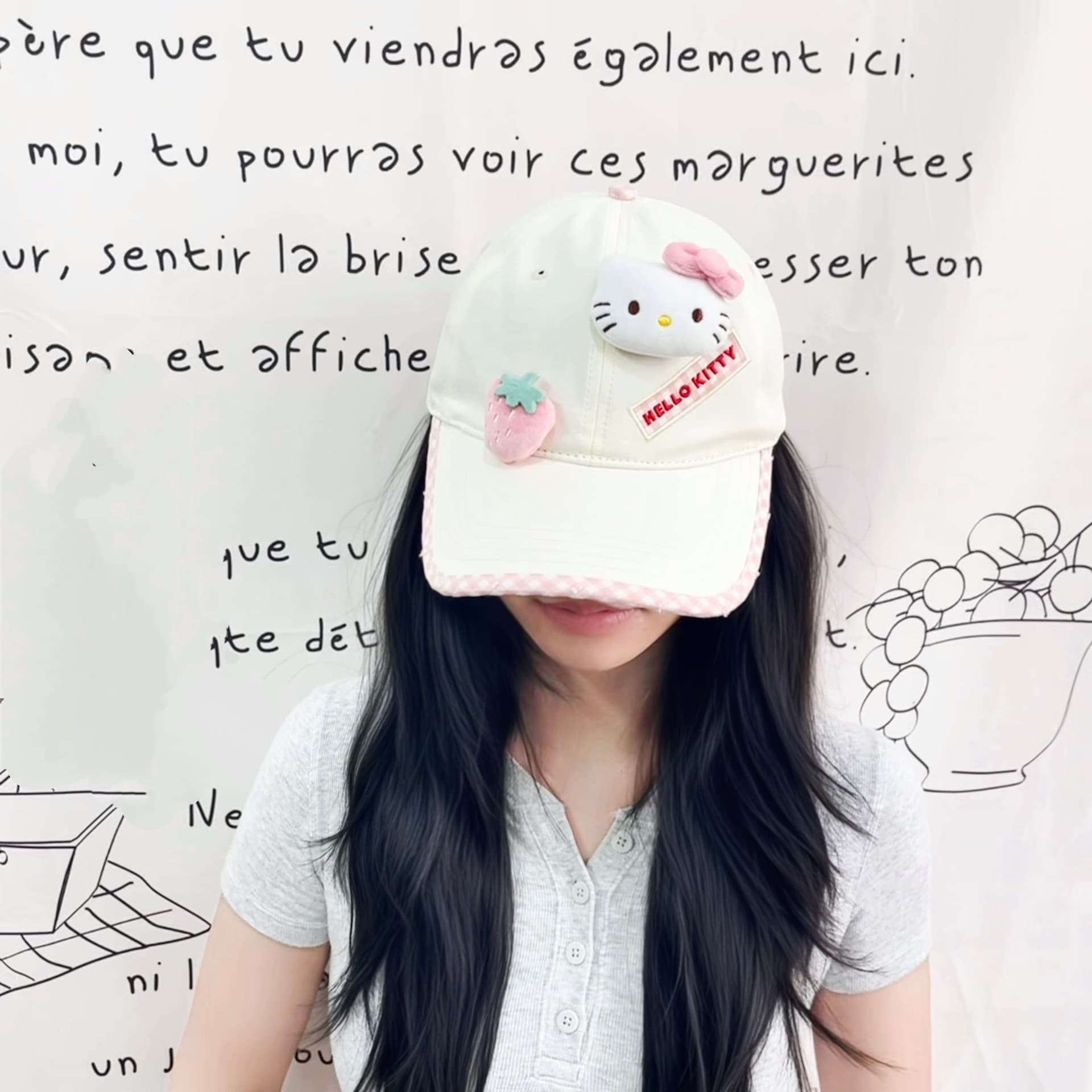 Кепка Sanrio Хлопок Полиэстер Бейсболки Женские - изображение 5