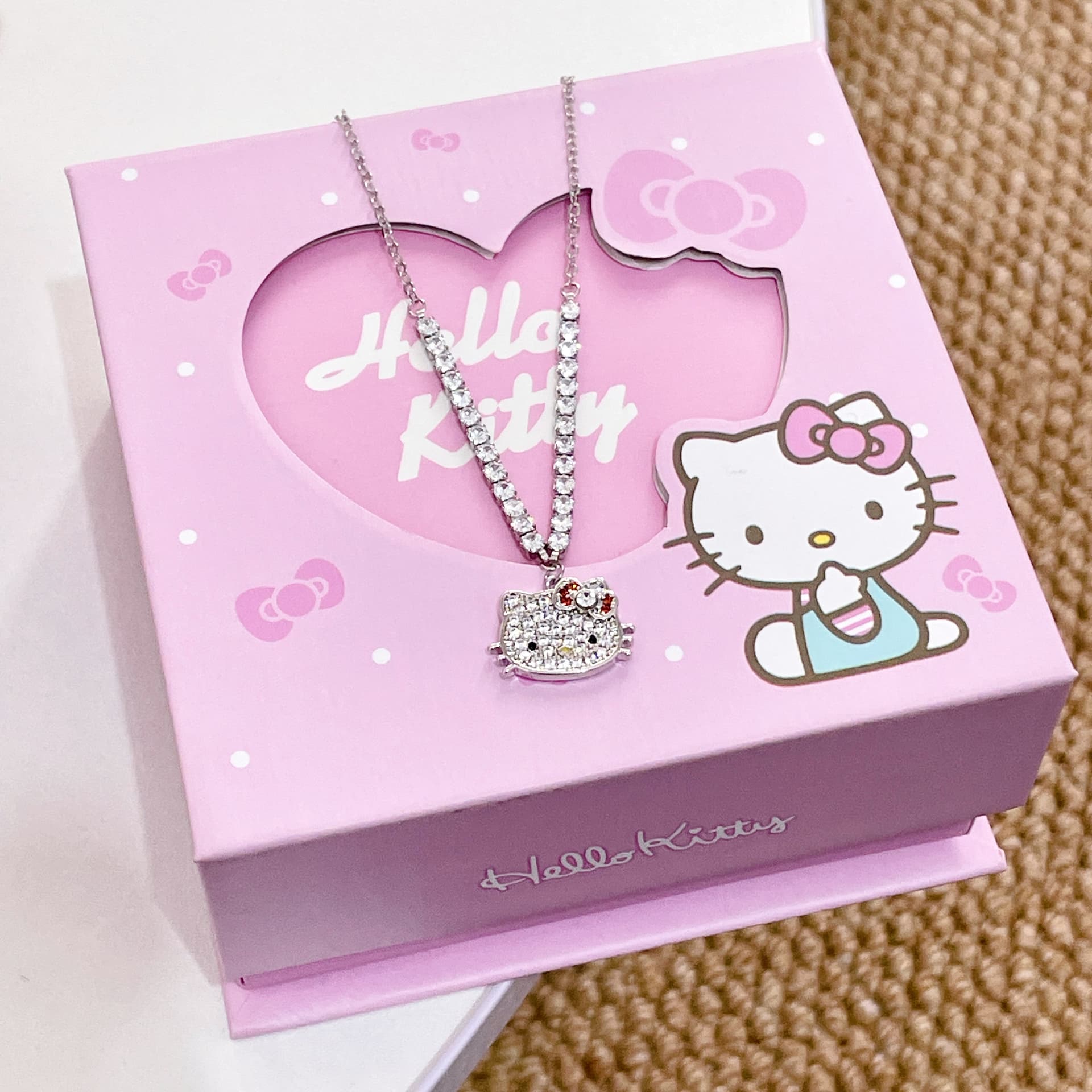 Ожерелье Sanrio Циркон Сплав Белое Золото Покрытие Ожерелье Женское - изображение 6