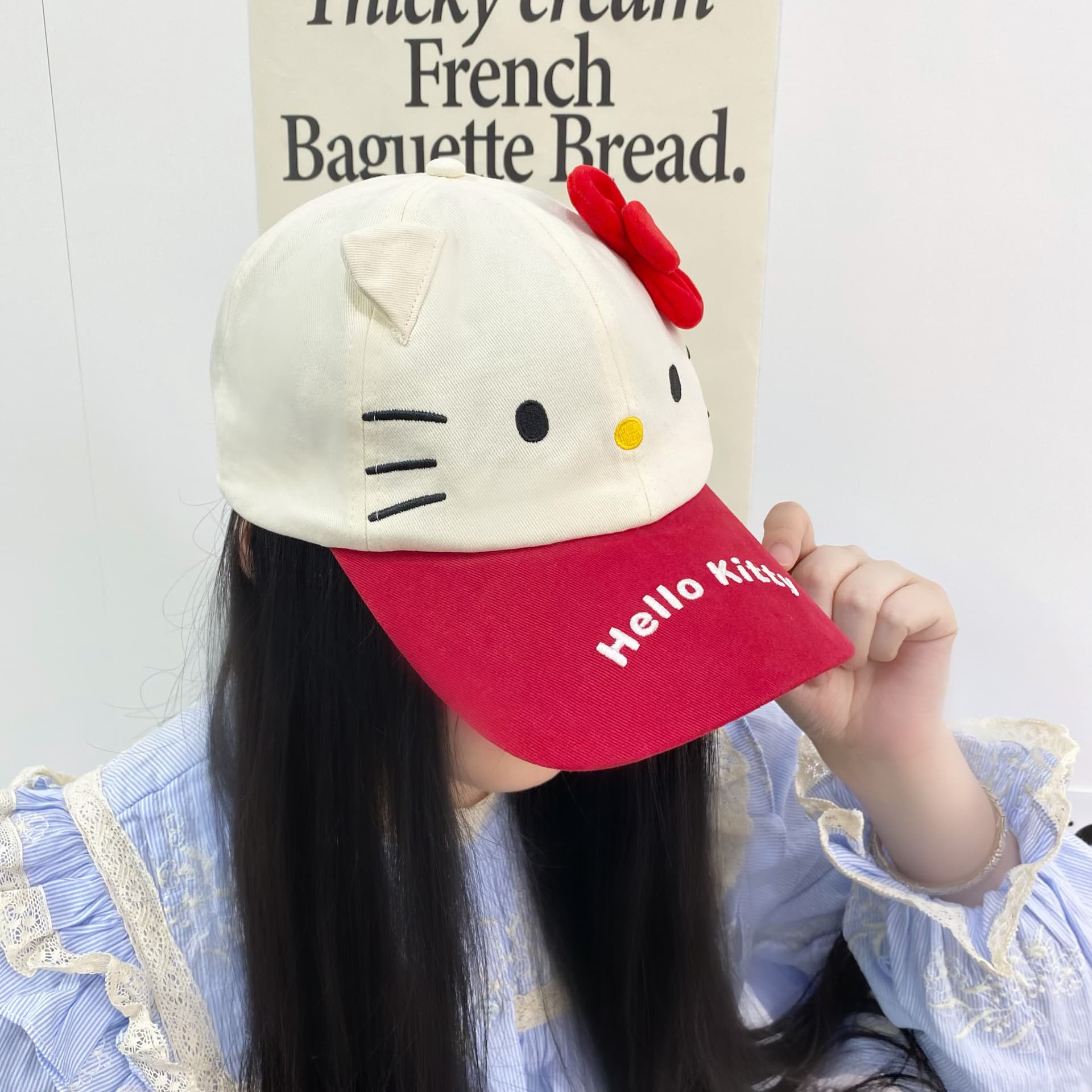 Кепка Sanrio x Hello Kitty Хлопковые кепки из хлопкового волокна женские - изображение 5