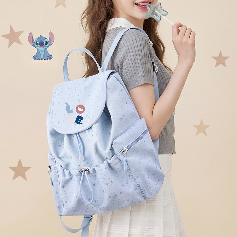 Рюкзак Disney Stitch Ткань Рюкзак Стандартный (Standard) Женский Морская Соль Синий - изображение 3