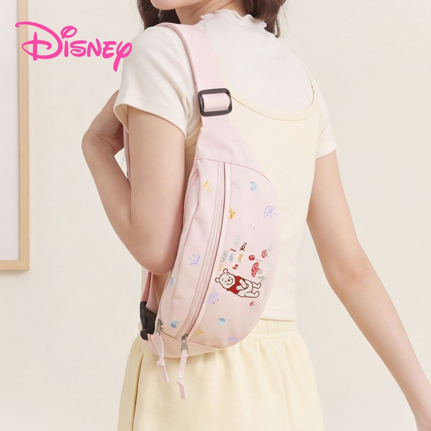 Нагрудная сумка Disney Оксфорд Сумки слинг Женские Розовый Абрикос - изображение 3