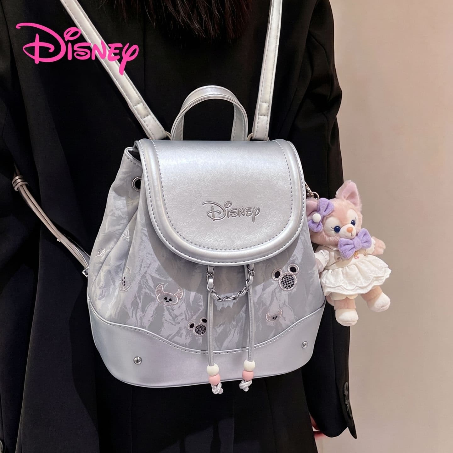 Рюкзак Disney ПУ (полиуретан) Рюкзаки Обычный (стандартный) Женские Блестящий Серебряный - изображение 4