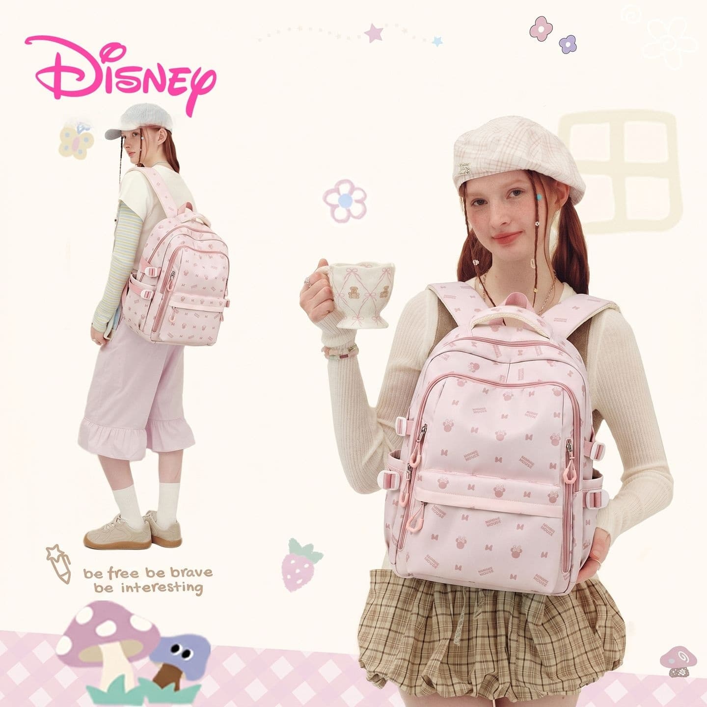 Рюкзак Disney Minnie Mouse Оксфорд Рюкзак Женские Розовый - изображение 5