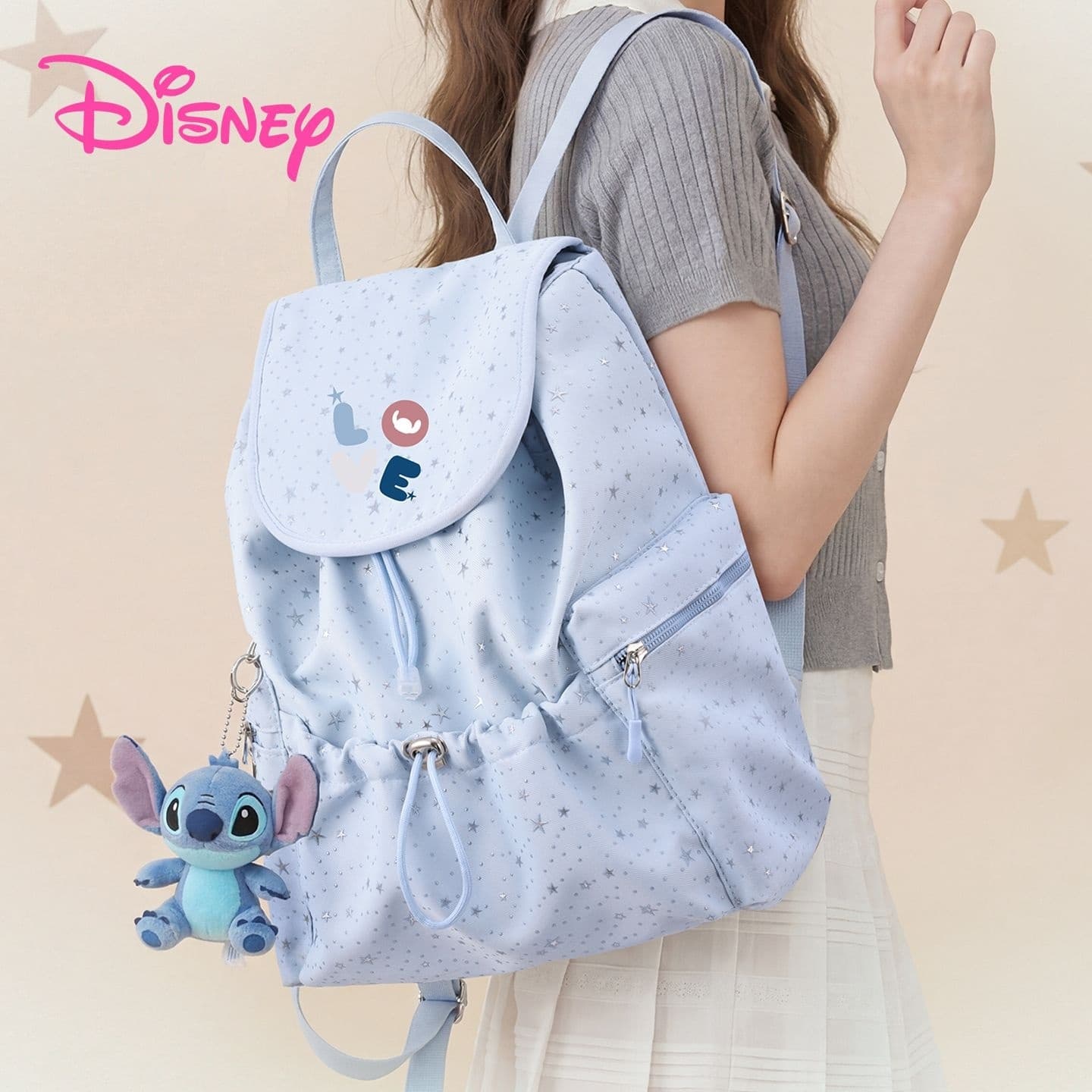Рюкзак Disney Stitch Ткань Рюкзак Стандартный (Standard) Женский Морская Соль Синий - изображение 4