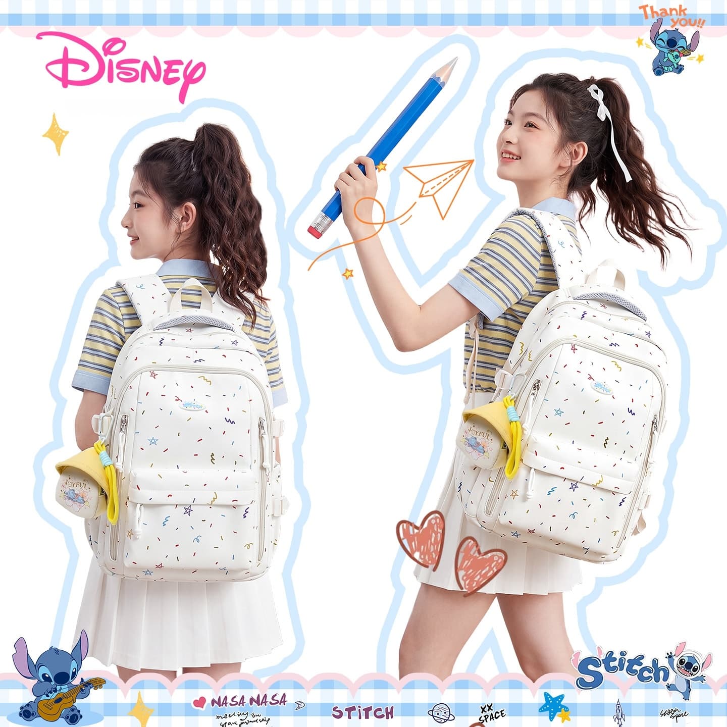 Рюкзак Disney Stitch Collection Ткань Рюкзаки Обычный (стандартный) Женские Многоцветный - изображение 2