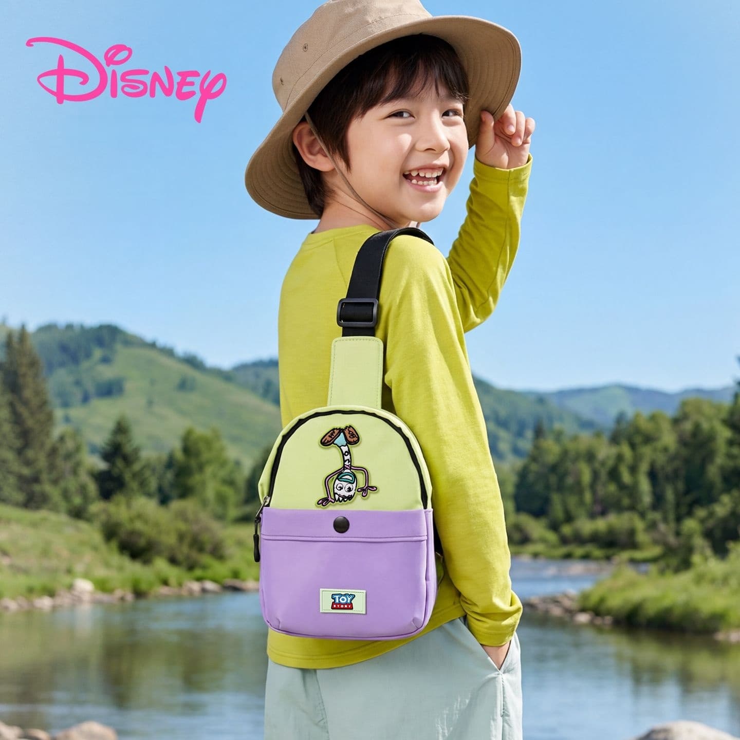 Нагрудная сумка Disney Сумки слинг Зелено-фиолетовый Контрастность Kids - изображение 3