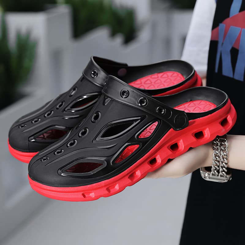 Сабо Nome Sabo Rubber Черный Красный Унисекс - изображение 2