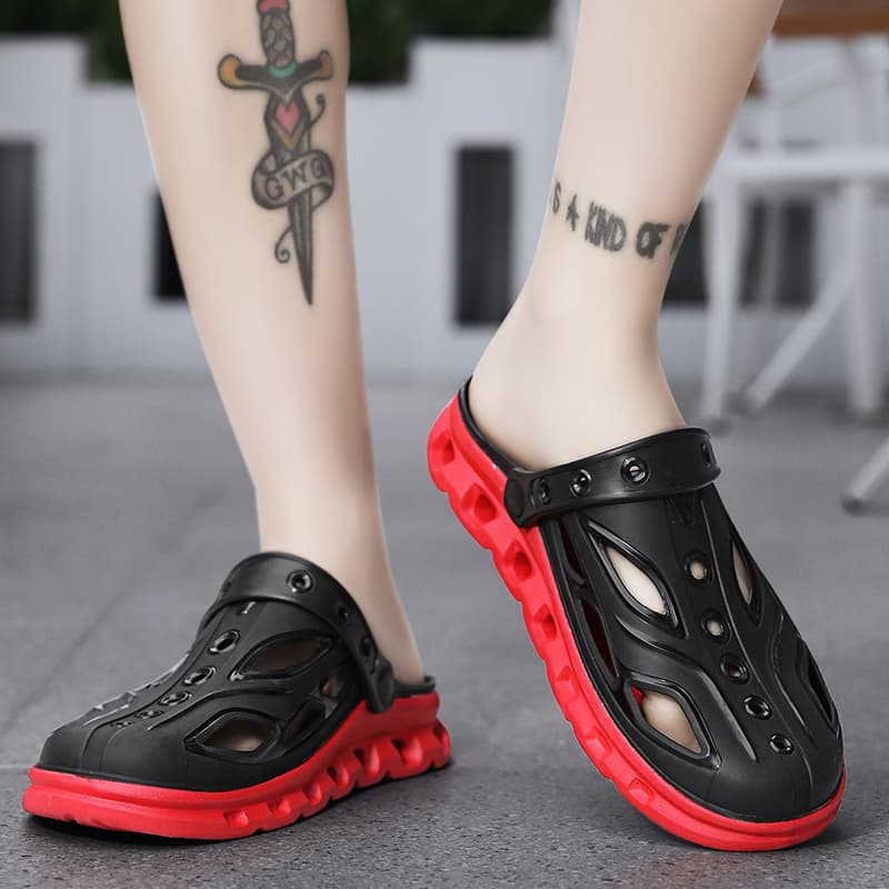 Сабо Nome Sabo Rubber Черный Красный Унисекс - изображение 6