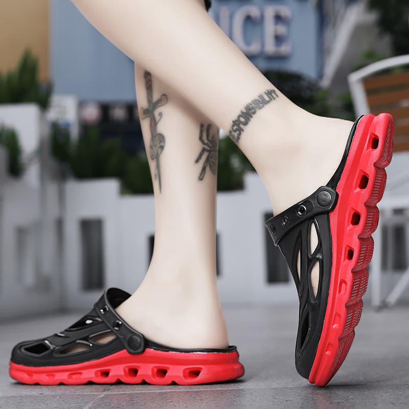 Сабо Nome Sabo Rubber Черный Красный Унисекс - изображение 4