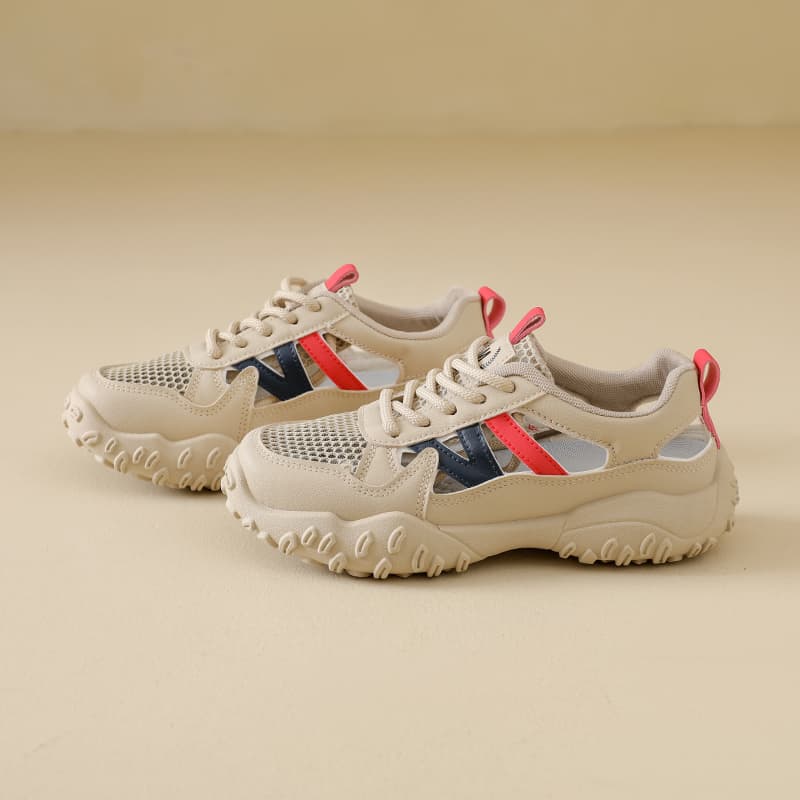 Кроссовки NOME Повседневная обувь Low Топ Khaki Red Women's - изображение 5