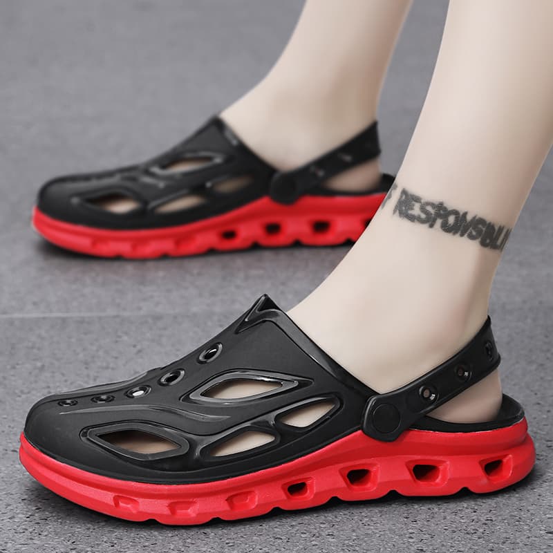 Сабо Nome Sabo Rubber Черный Красный Унисекс - изображение 3
