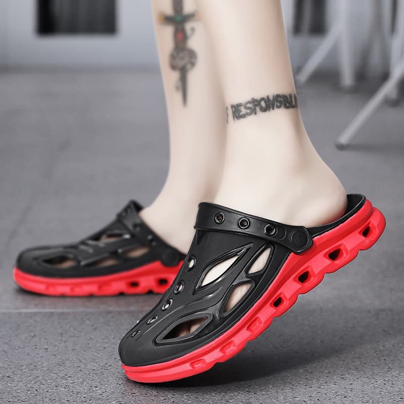 Сабо Nome Sabo Rubber Черный Красный Унисекс - изображение 5