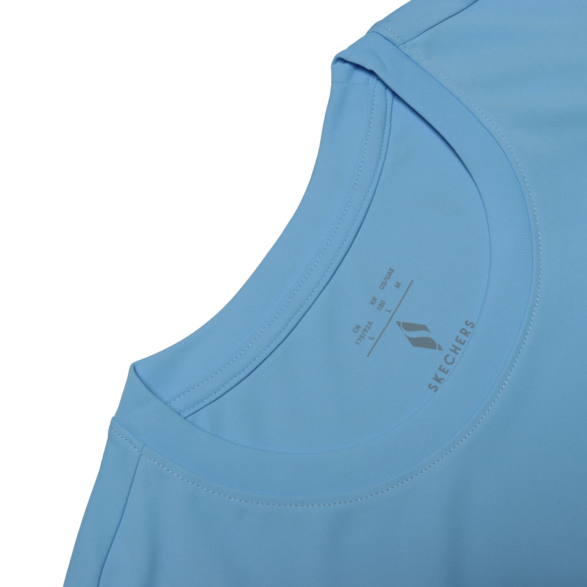 Футболка Skechers T-Shirt Мужская Лунный Белый Синий - изображение 3