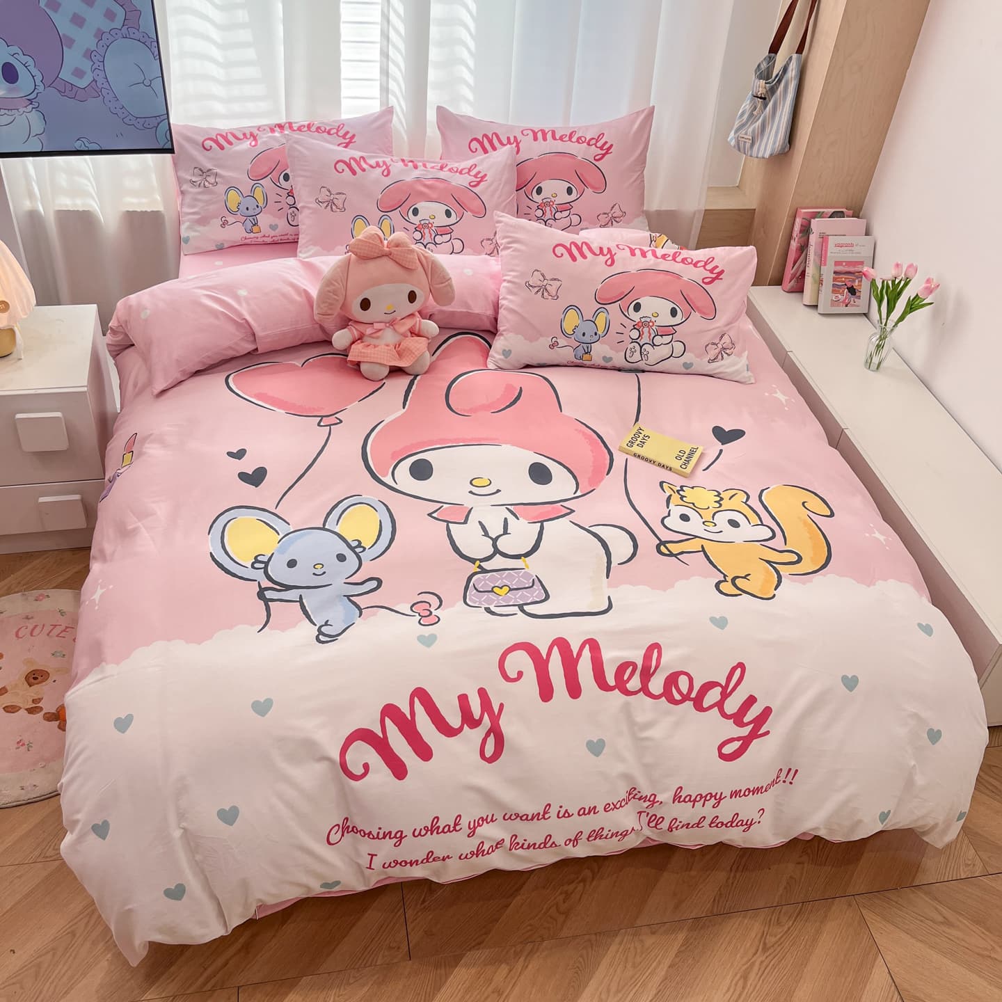 Sanrio Мультяшный Большой Размер 100% хлопок Четырехпредметный Набор Волшебных Цветов - изображение 2