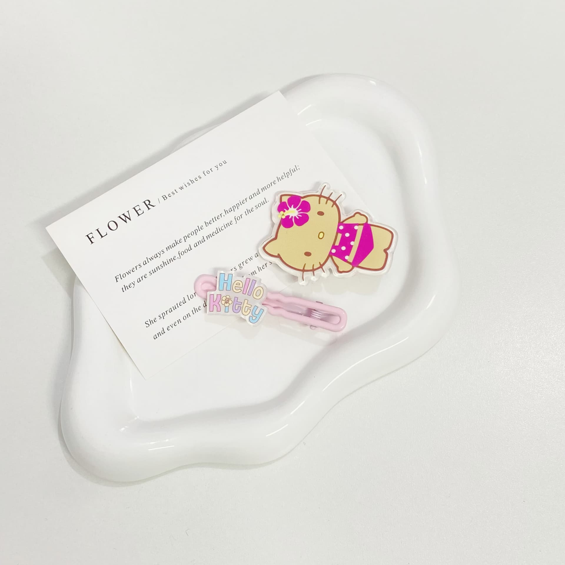 Заколка Санрио Hello Kitty Акриловые Заколки для волос Женские - изображение 5
