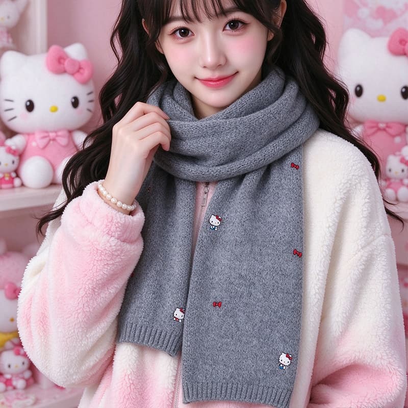Шарф Санрио Knit Scarves Unisex - изображение 3