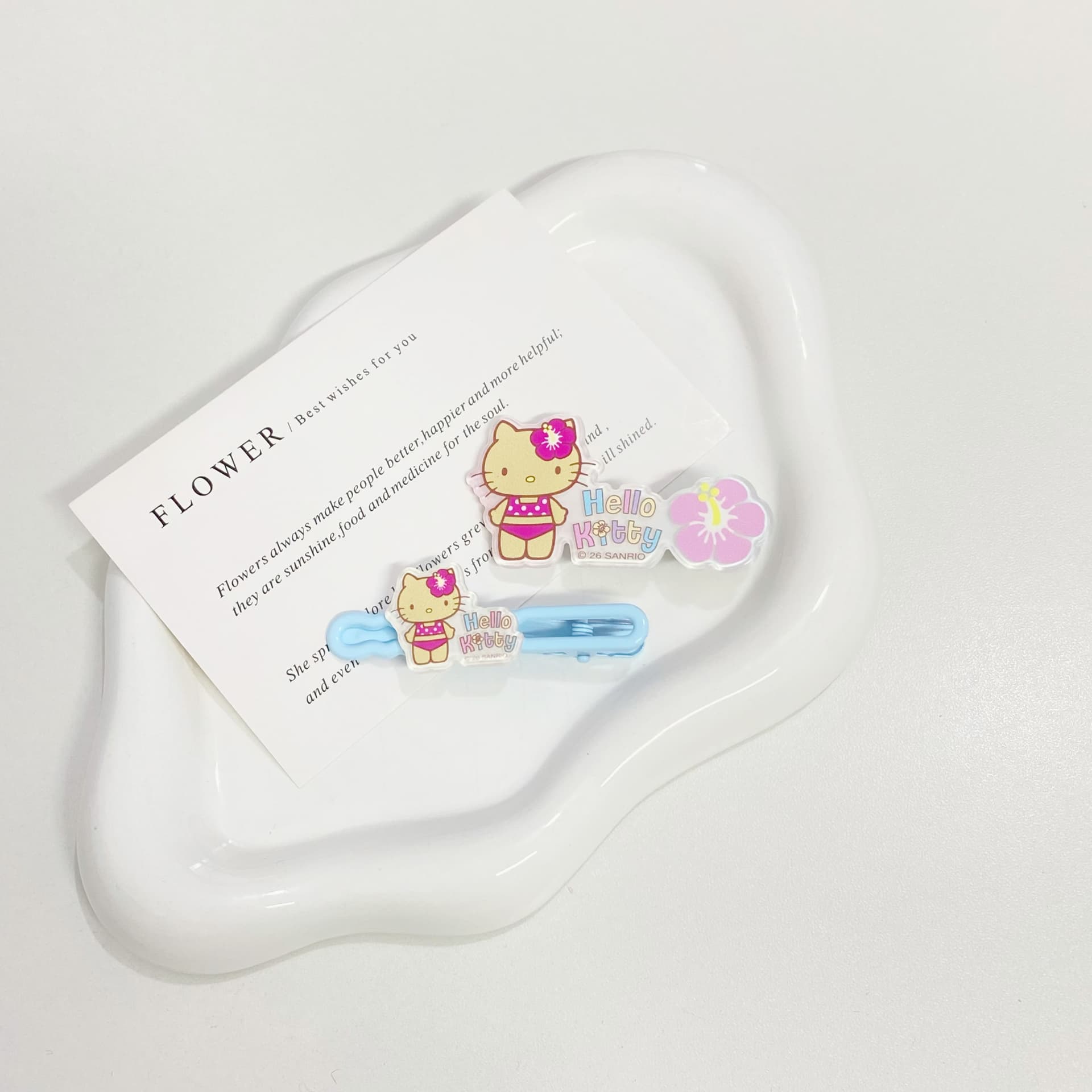 Заколка Санрио Hello Kitty Акриловые Заколки для волос Женские - изображение 2