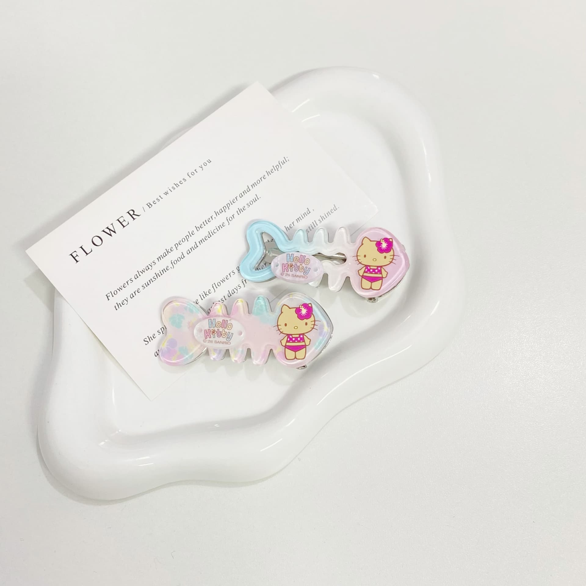 Заколка Санрио Hello Kitty Акриловые Заколки для волос Женские - изображение 2