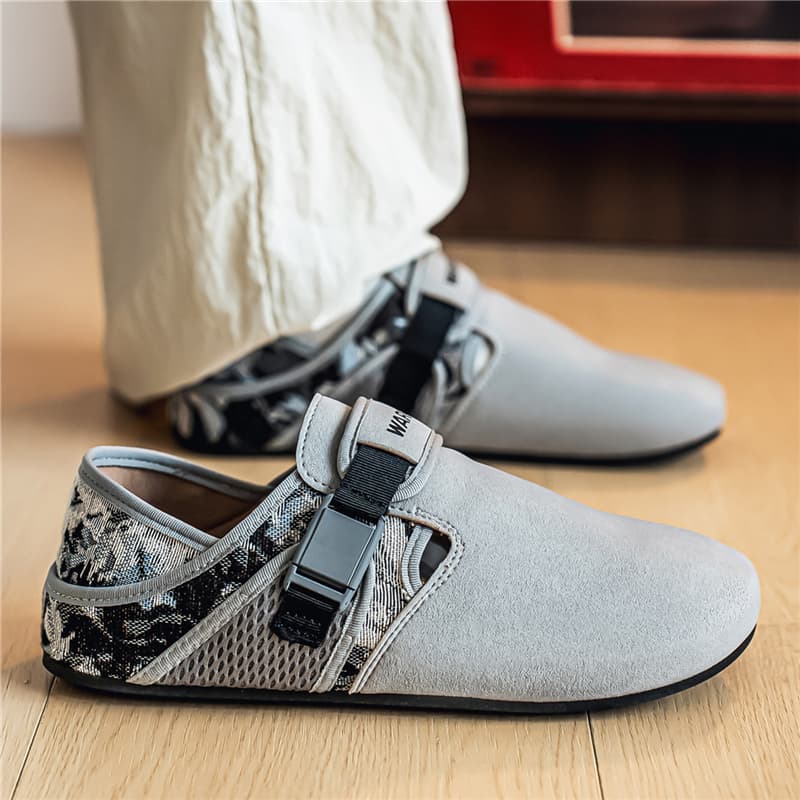 Сандалии Warrior Birkenstock Стиль Обувь Серый Черный Мужской - изображение 4