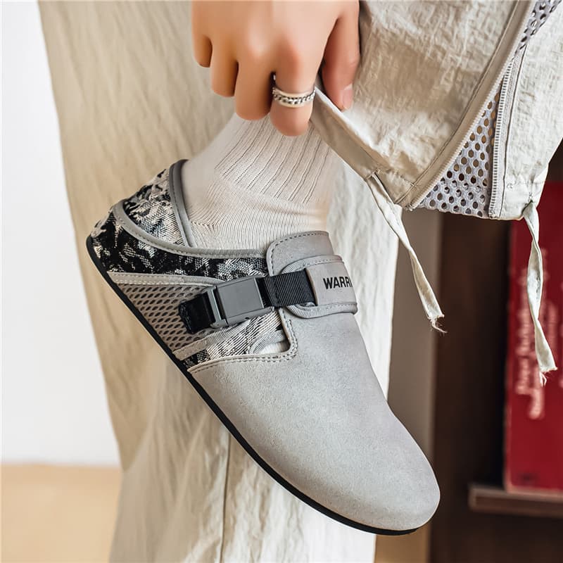 Сандалии Warrior Birkenstock Стиль Обувь Серый Черный Мужской - изображение 5