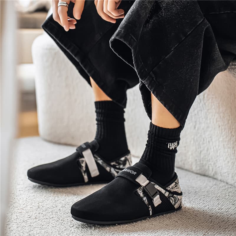 Сандалии Warrior Birkenstock Стиль Обувь Черный Серый Мужской - изображение 6