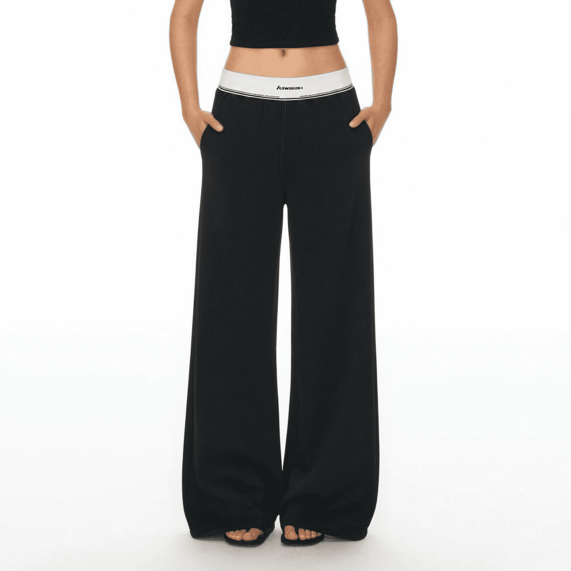 Штаны Kawasaki Black Women's Sports Pants Кавасаки Черные Женские Спортивные Брюки - изображение 6