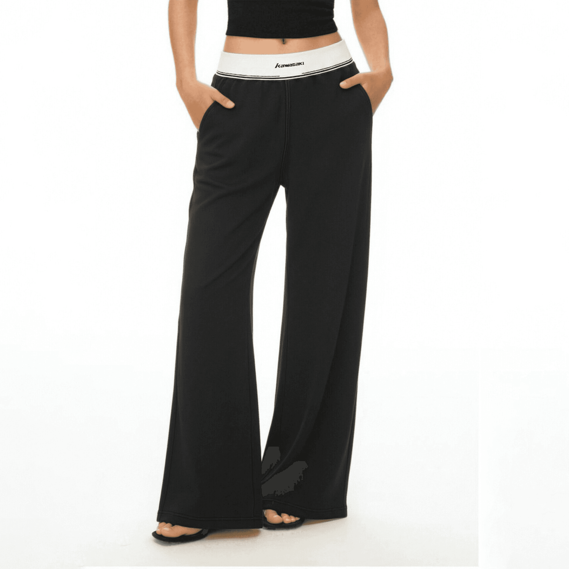 Штаны Kawasaki Black Women's Sports Pants Кавасаки Черные Женские Спортивные Брюки - изображение 3