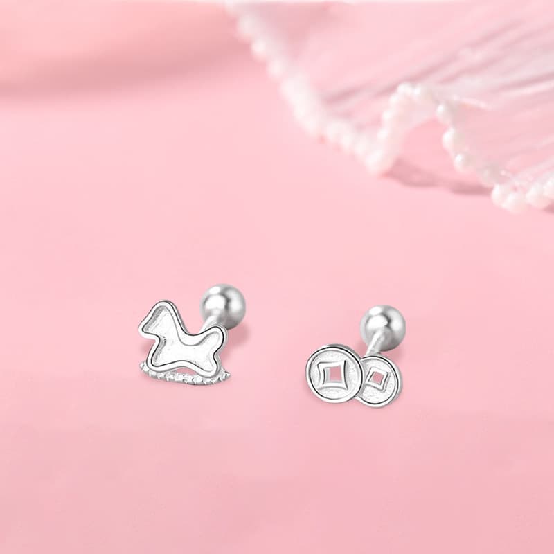 Серьги Inkopper Серьги-гвоздики из сплава женские - изображение 3