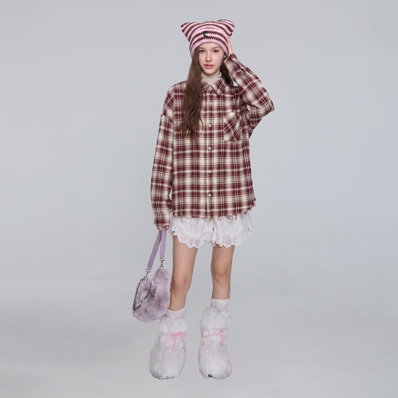 Блузка Guuka Red Women's Shirts Guuka Красный Женские Рубашки - изображение 5