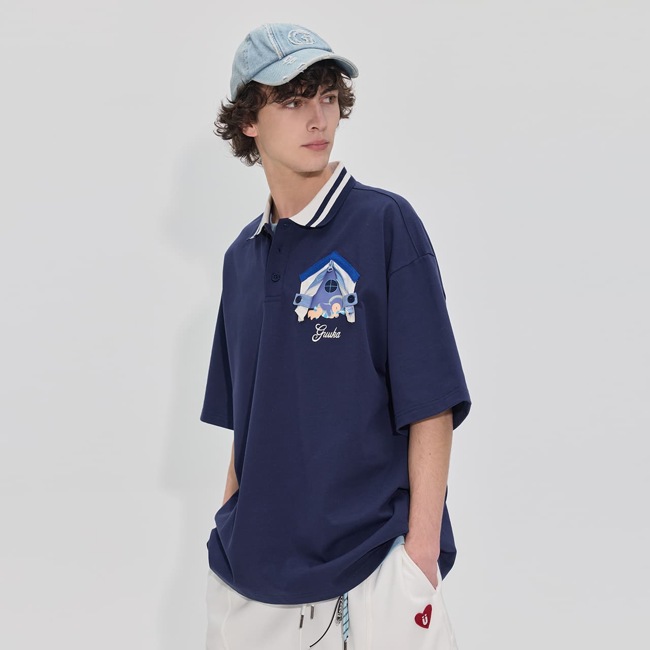 Поло Guuka Dark Blue Men's Polo - изображение 7