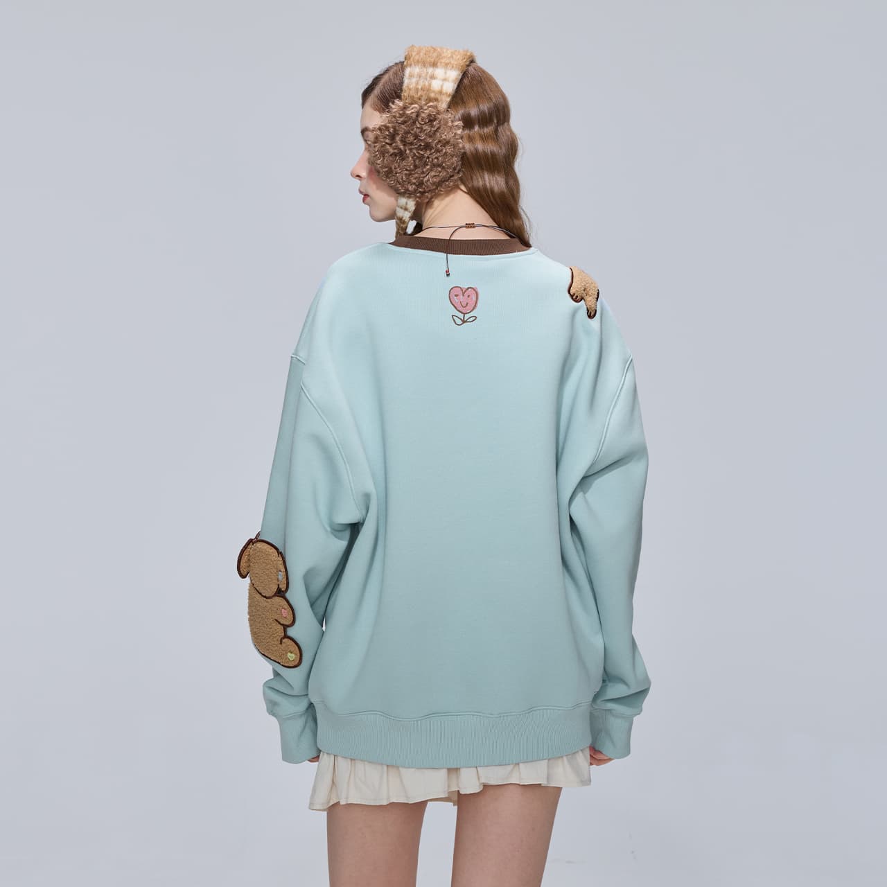Кофта Guuka Модный бренд Coquettish SASSY Бархат Женские Плюшевый флис Декоративная вставка Топ Свитшот Женские - изображение 4