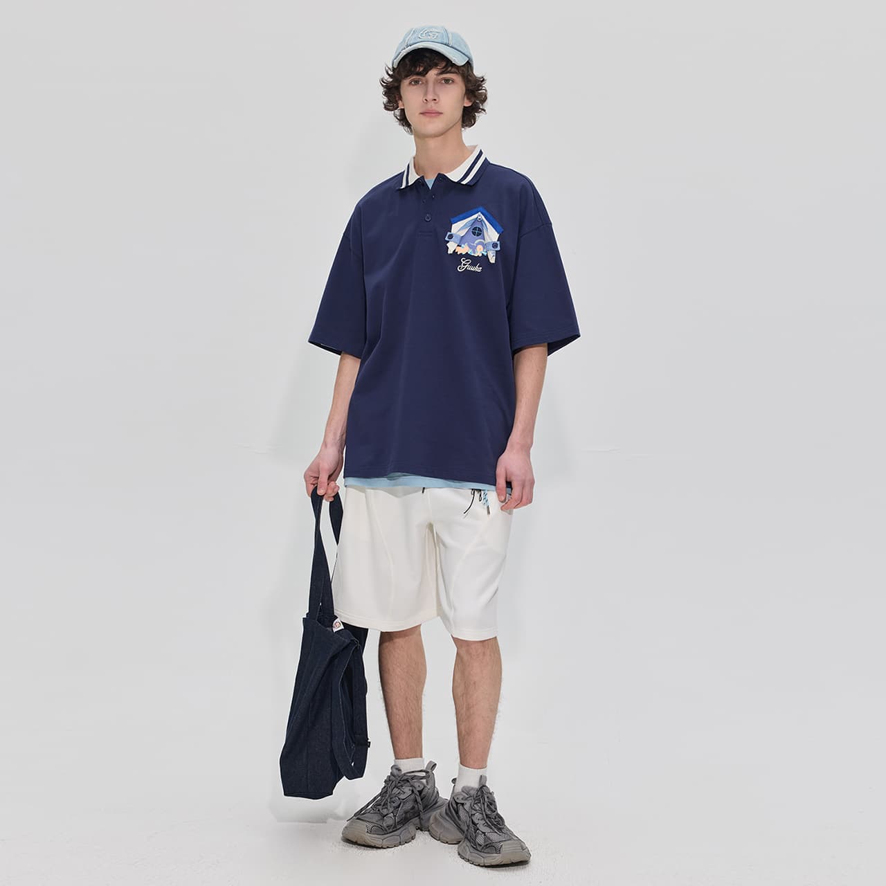 Поло Guuka Dark Blue Men's Polo - изображение 6