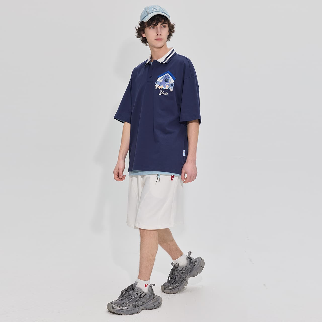 Поло Guuka Dark Blue Men's Polo - изображение 8