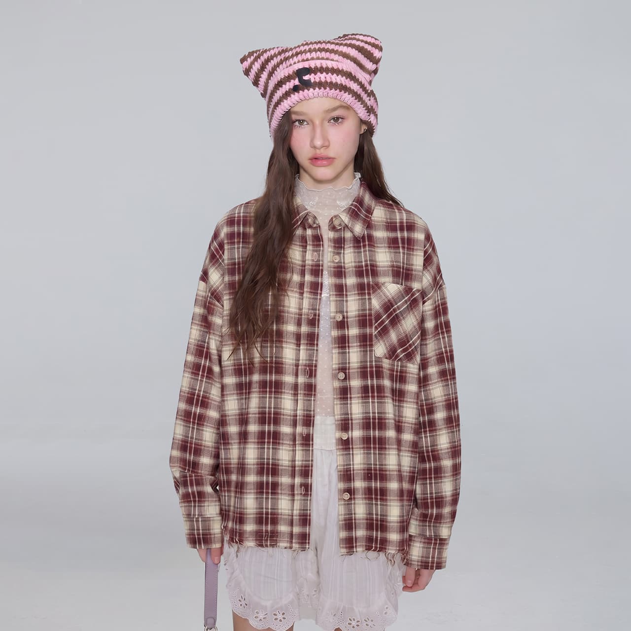 Блузка Guuka Red Women's Shirts Guuka Красный Женские Рубашки - изображение 6
