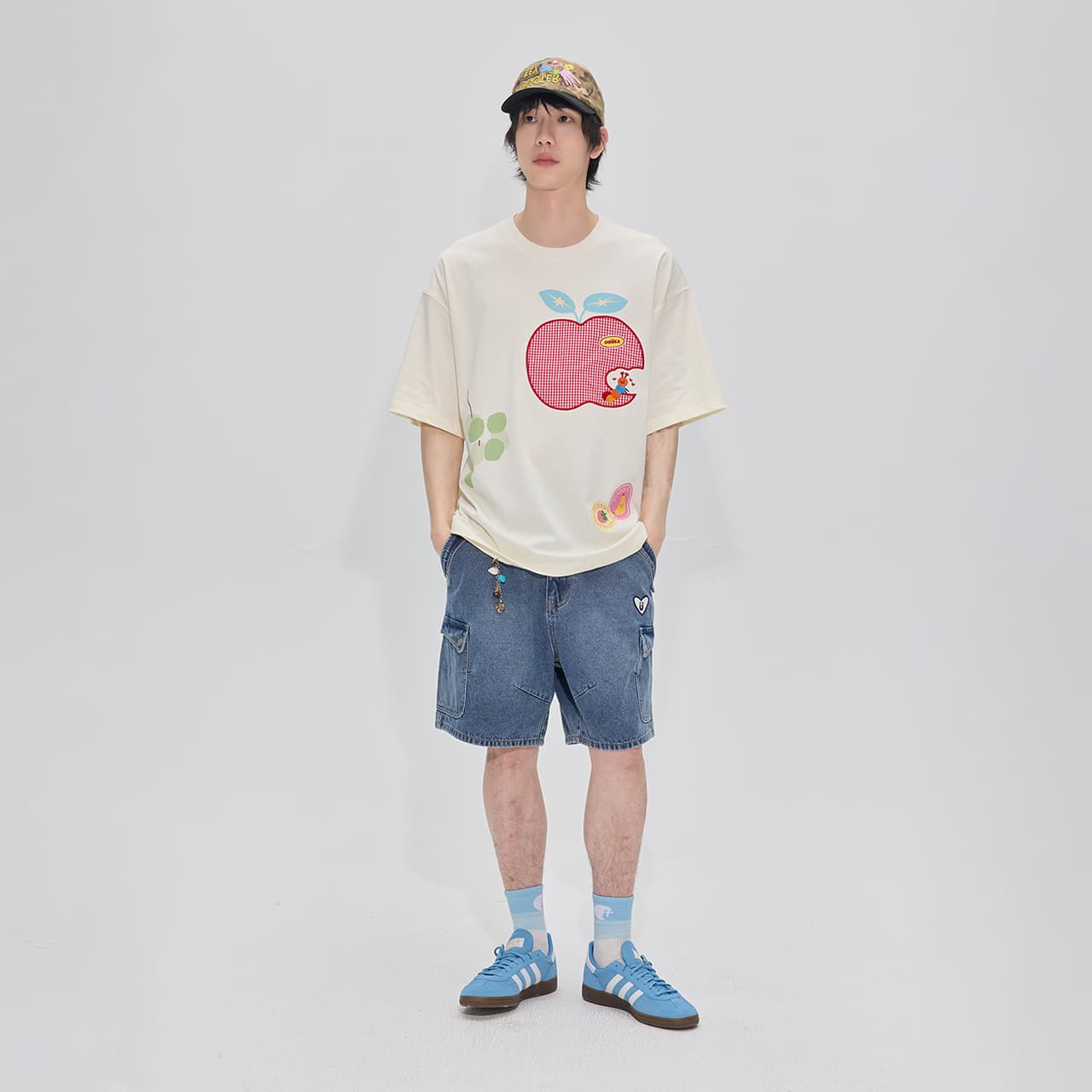 Джинсовые шорты Guuka Men's Blue Denim Shorts Guuka Мужские синие джинсовые шорты - изображение 8